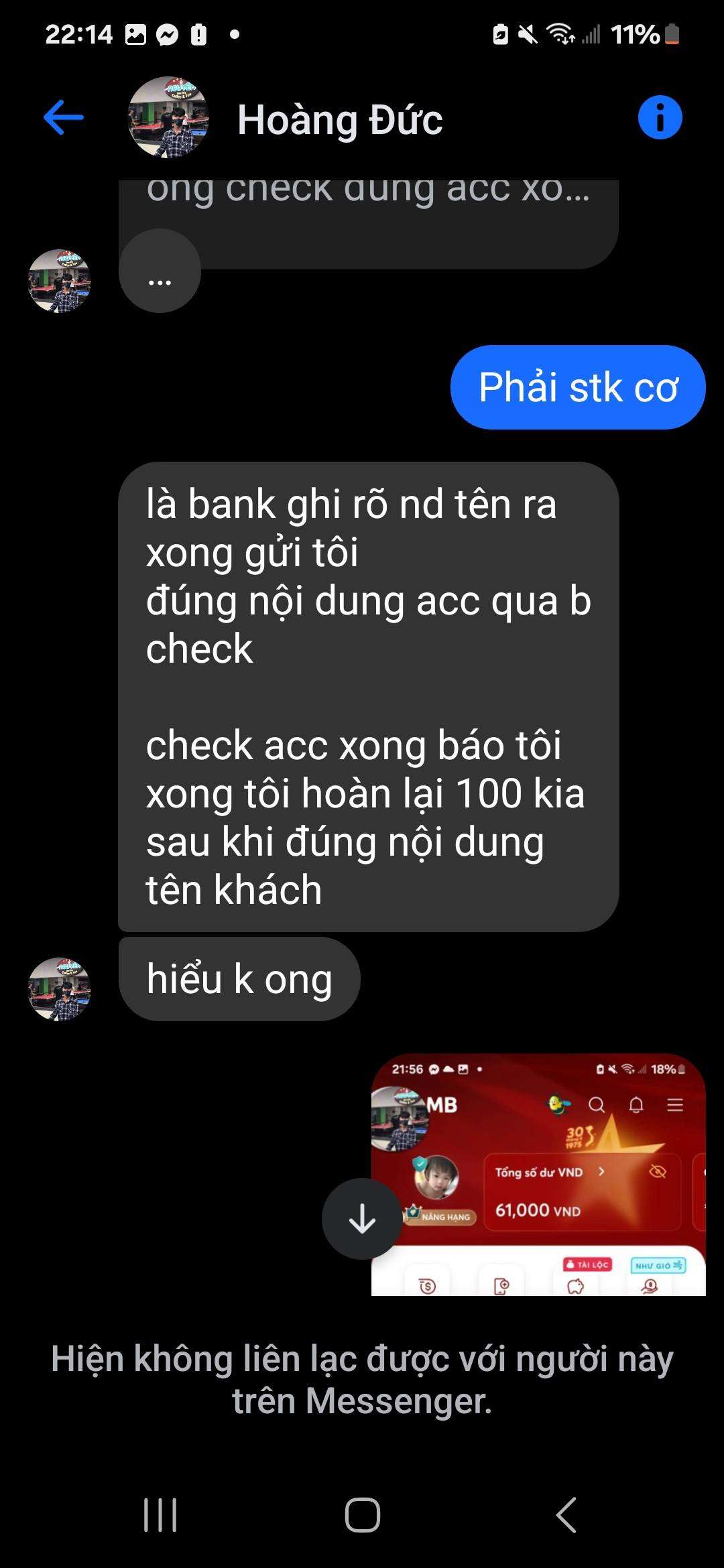 1050343201 Nguyen Duc Luong VCB bị cảnh báo lừa đảo scam