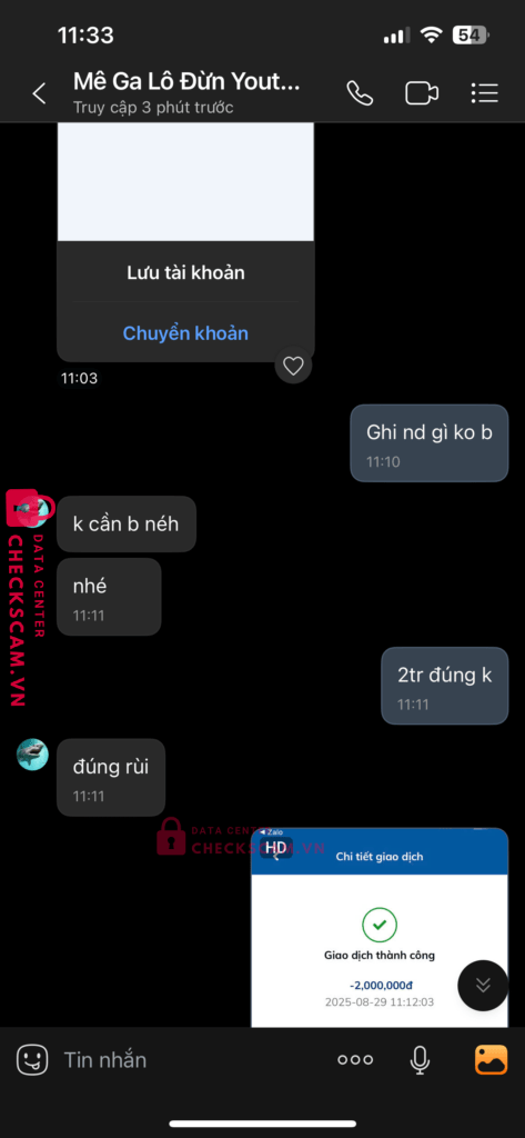 105878090858 Tran Van Khiet Vietinbank bị cảnh báo lừa đảo scam