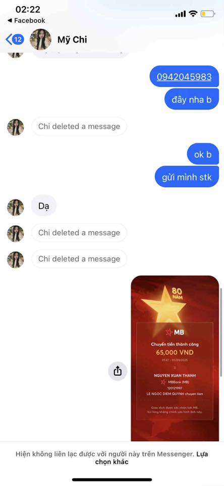 120121997 Nguyen Xuan Thanh MB bị cảnh báo lừa đảo scam