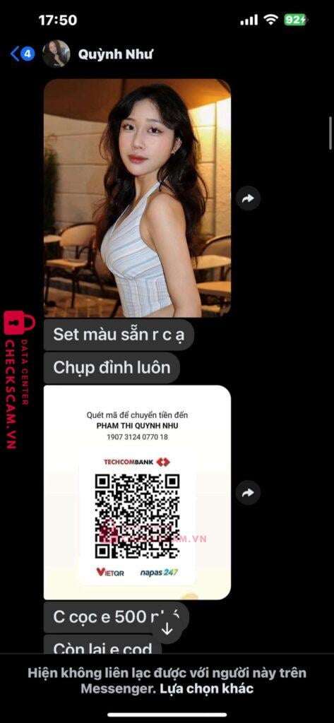 19073124077018 Pham Thi Quynh Nhu Techcombank bị cảnh báo lừa đảo scam