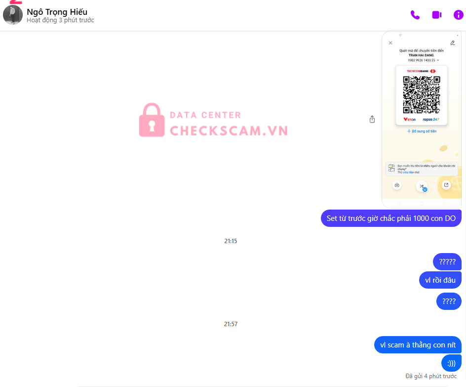19073831172019 Cao Nguyen Nhat Long Techcombank bị cảnh báo lừa đảo scam
