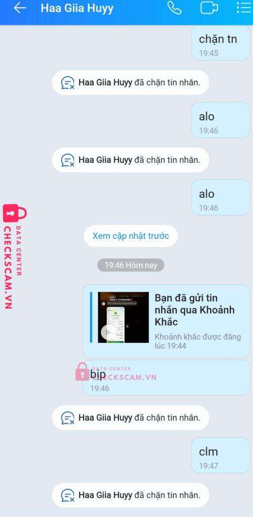 197416 Ha Gia Huy MB bị cảnh báo lừa đảo scam