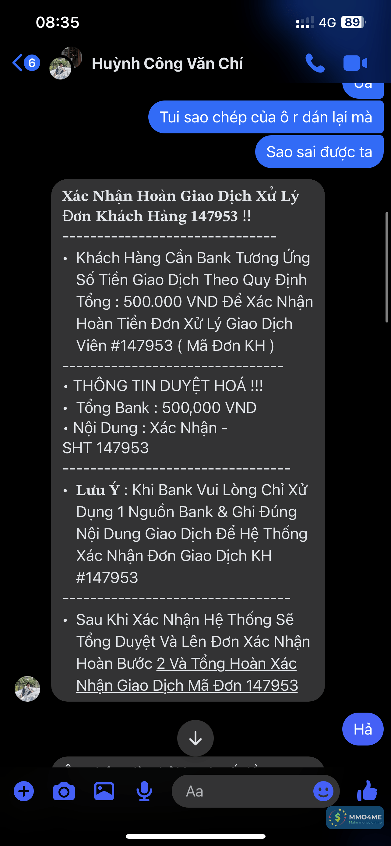 2222209071988 Tuong Thi Duyen MB bị cảnh báo lừa đảo scam