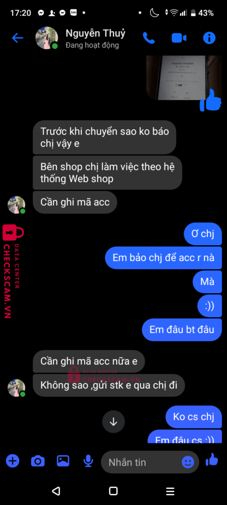 242652 Nguyen Thi Hanh MB bị cảnh báo lừa đảo scam