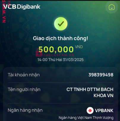 398399498 Bach Khoa Vn VP BANK bị cảnh báo lừa đảo scam