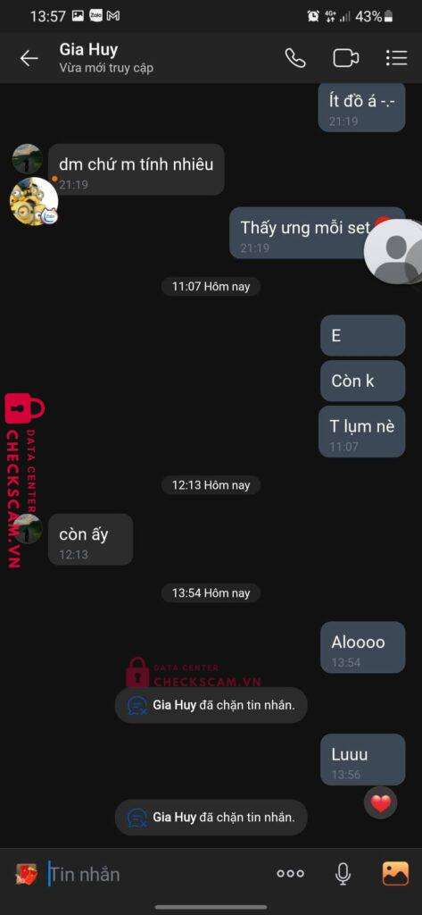 678457 Le Nguyen Gia Huy MB bị cảnh báo lừa đảo scam