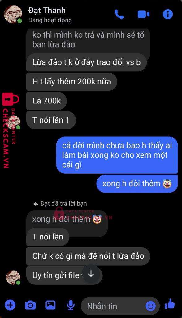 6949861 Duong Thanh Dat ACB bị cảnh báo lừa đảo scam