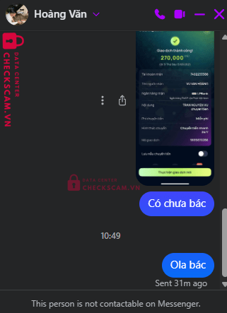 7402233388 Vu Van Hoang LP BANK bị cảnh báo lừa đảo scam