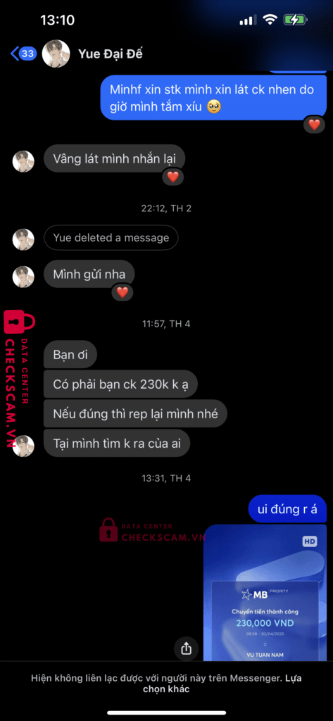 82122111998 Vu Tuan Nam TP BANK bị cảnh báo lừa đảo scam