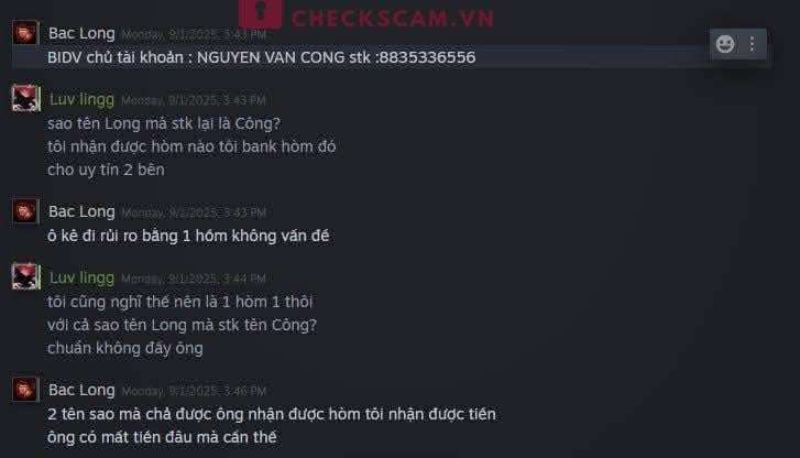 8835336556 Nguyen Van Cong BIDV bị cảnh báo lừa đảo scam