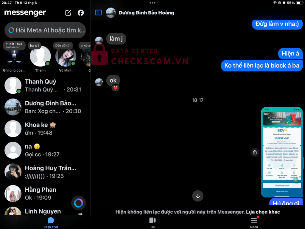 9704229201193929368 Tran Thai Bao MB bị cảnh báo lừa đảo scam