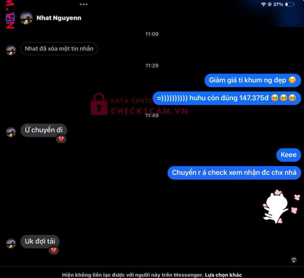 00003429248 Nguyen Van Nhat TP BANK bị cảnh báo lừa đảo scam
