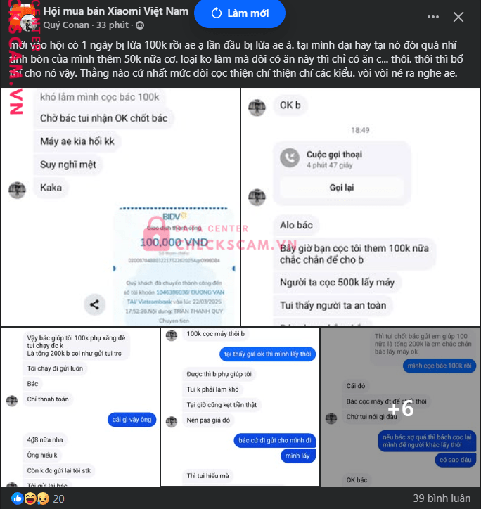 0333090852 Nguyen Dac Hoan MB bị cảnh báo lừa đảo scam