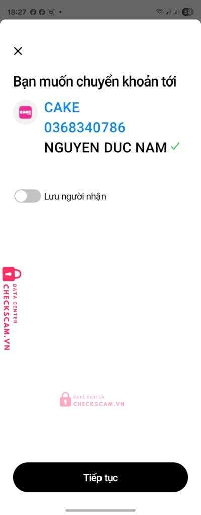 0368340786 Nguyen Duc Nam Cake bị cảnh báo lừa đảo scam