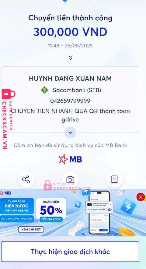 042659799999 Huynh Dang Xuan Nam Sacombank bị cảnh báo lừa đảo scam