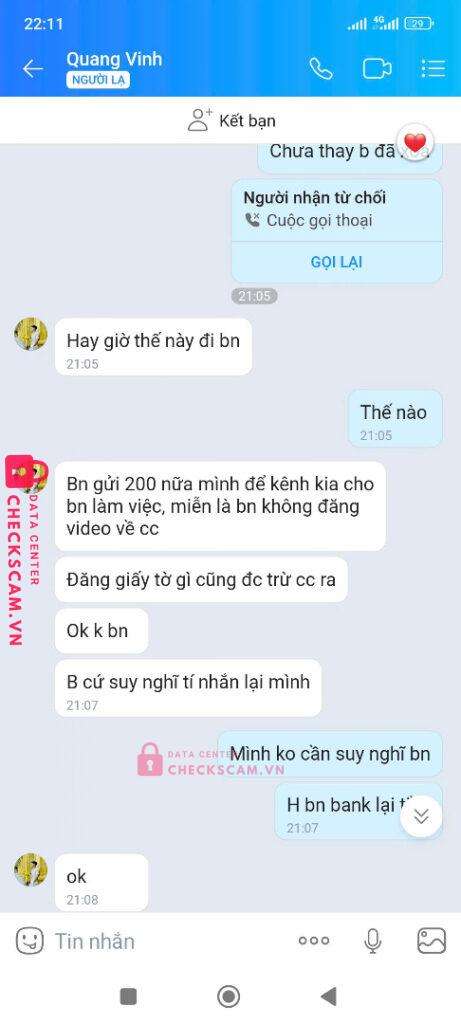 0630142608888 Ta Quang Vinh MB bị cảnh báo lừa đảo scam