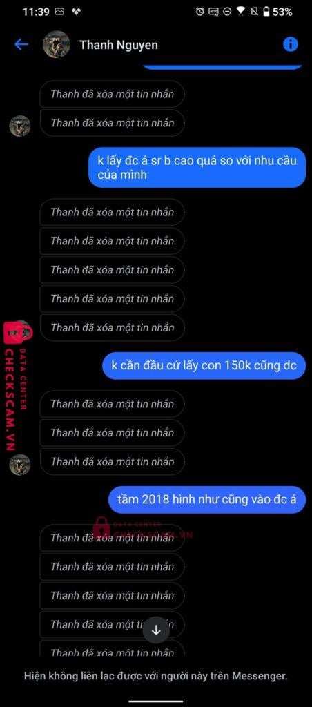 0929509065 Nguyen Van Thanh MB bị cảnh báo lừa đảo scam