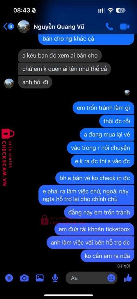 0989595374 Nguyen Quang Vu Momo bị cảnh báo lừa đảo scam
