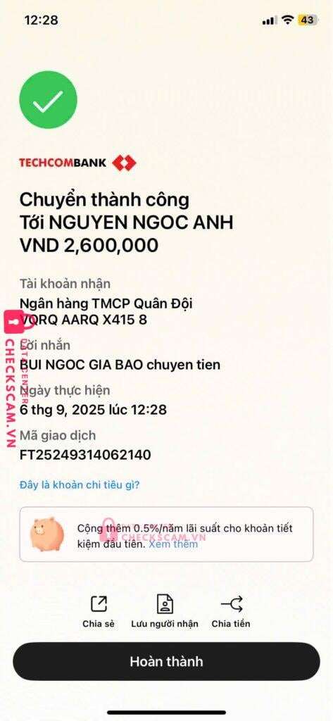 10220903102009 Nguyen Ngoc Anh MB bị cảnh báo lừa đảo scam