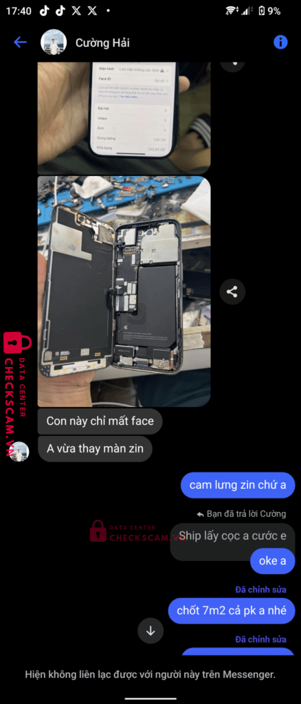 1053672829 Phung Dang Huy VCB bị cảnh báo lừa đảo scam