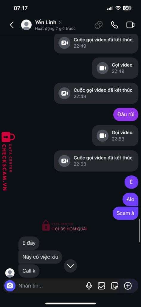 1055996303 Ngo Thi Yen Linh VCB bị cảnh báo lừa đảo scam