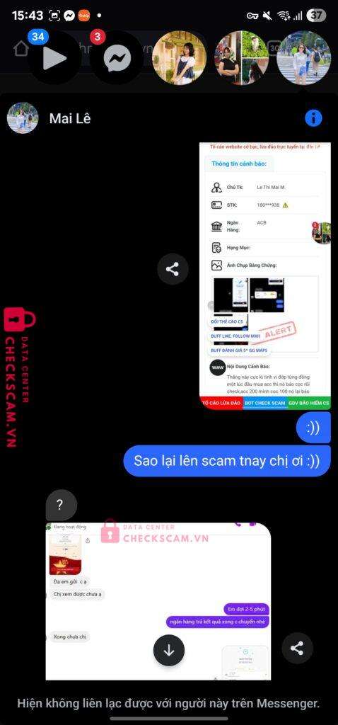 180819938 Le Thi Mai Mo ACB bị cảnh báo lừa đảo scam