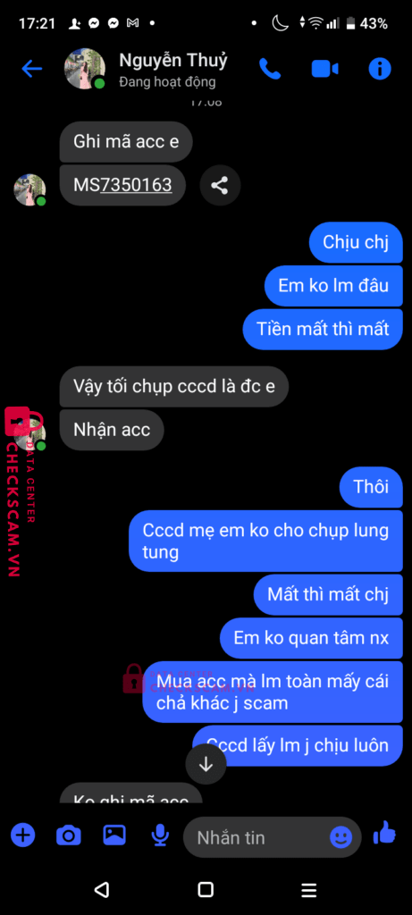 242652 Nguyen Thi Hanh MB bị cảnh báo lừa đảo scam