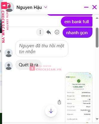 380456 Nguyen Duc Hau MB bị cảnh báo lừa đảo scam