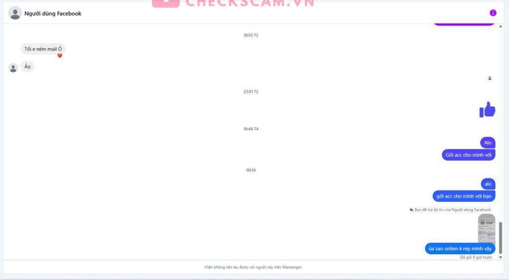 422206789 Vo Thi Nhu Quynh MB bị cảnh báo lừa đảo scam