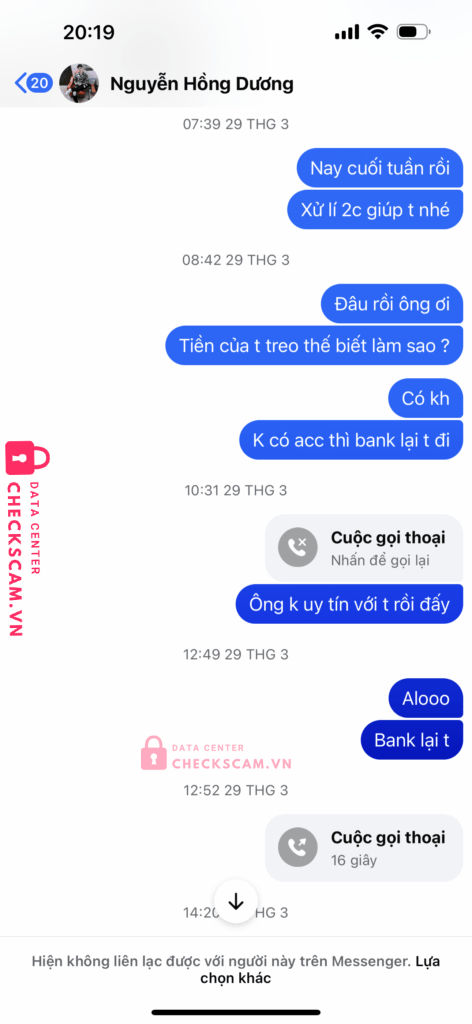 5558008555 Nguyen Hong Duong Techcombank bị cảnh báo lừa đảo scam