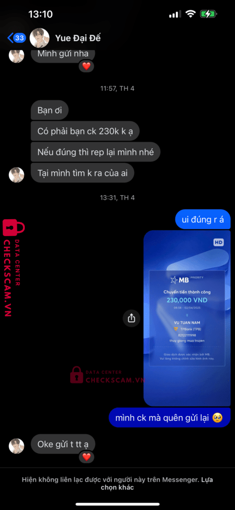 82122111998 Vu Tuan Nam TP BANK bị cảnh báo lừa đảo scam