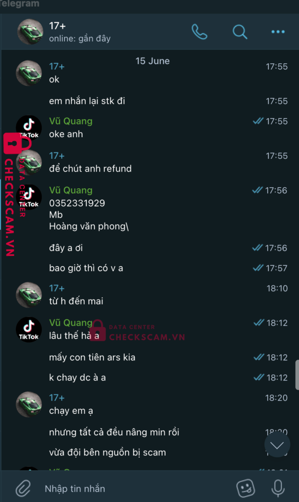9859481555 Ton Quang Manh VCB bị cảnh báo lừa đảo scam