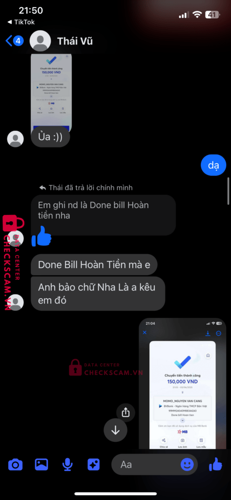 99MM24040M88344243 Nguyen Van Cang BV BANK bị cảnh báo lừa đảo scam