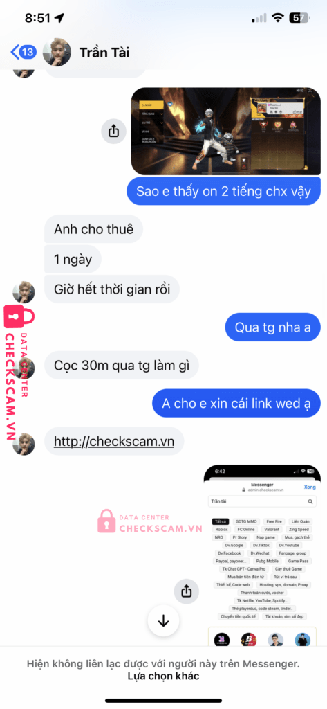 01361111319999 Tran Duc Tai MB bị cảnh báo lừa đảo scam