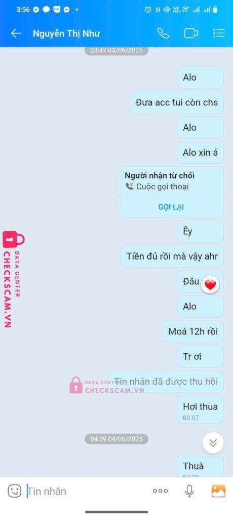0329214781 Nguyen Thi Tuyet Momo bị cảnh báo lừa đảo scam