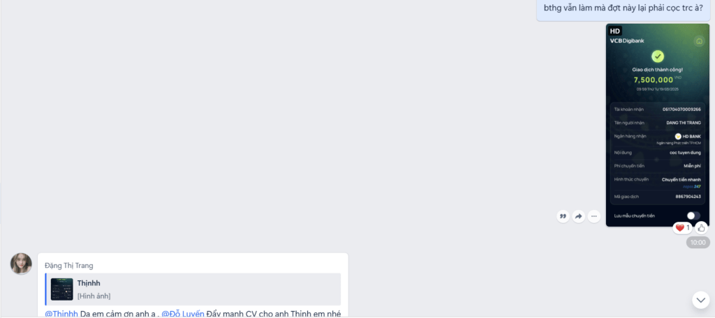 061704070009266 Dang Thi Trang HD BANK bị cảnh báo lừa đảo scam
