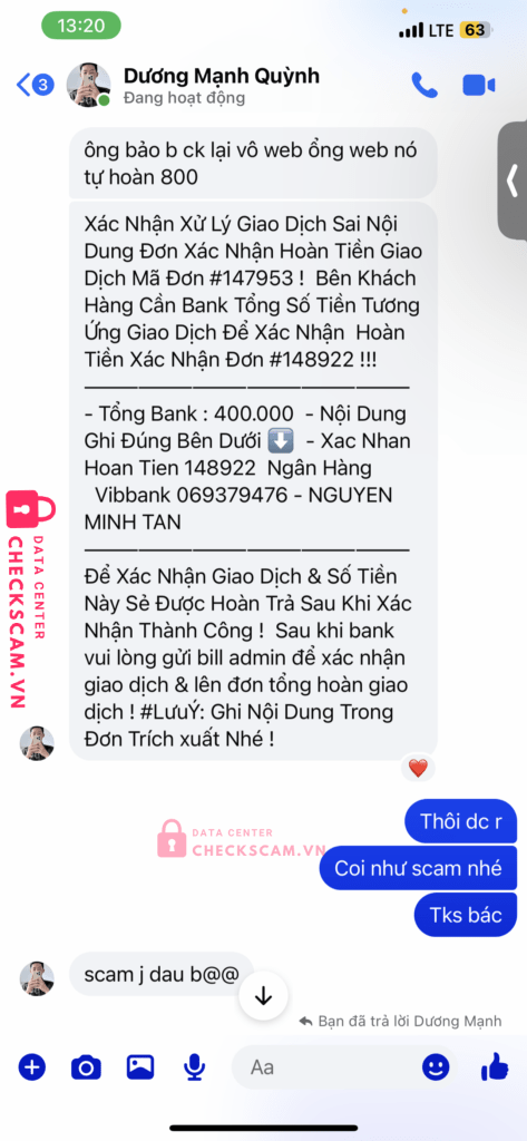 069379476 Nguyen Minh Tan VIB bị cảnh báo lừa đảo scam