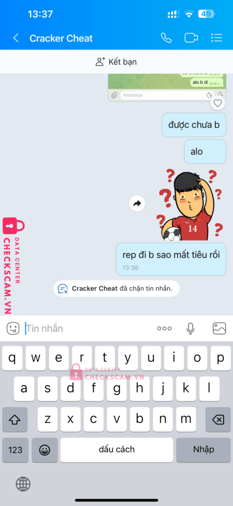 07110865630670 Quang Van Tu MB bị cảnh báo lừa đảo scam