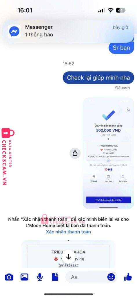 0916896332 Trieu Van Khoa VP BANK bị cảnh báo lừa đảo scam
