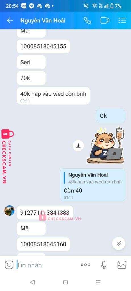 0919118070 Nguyen Van Thinh MB bị cảnh báo lừa đảo scam