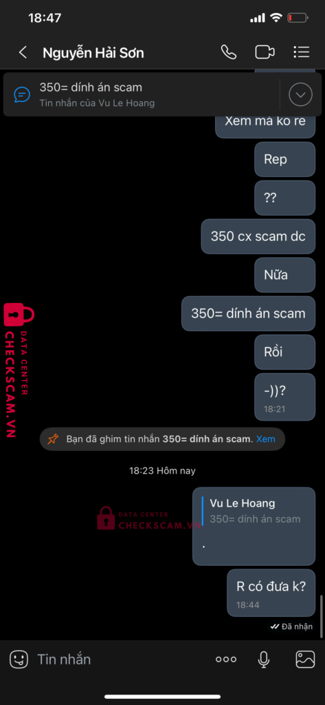 0931256021 Nguyen Hai Son Zalo Pay bị cảnh báo lừa đảo scam