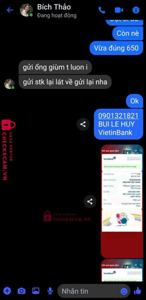 10001012455 Nguyen Viet Hung TP BANK bị cảnh báo lừa đảo scam