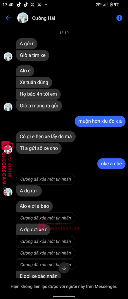 1053672829 Phung Dang Huy VCB bị cảnh báo lừa đảo scam