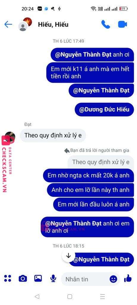 108885021456 Nguyen Thanh Dat Vietinbank bị cảnh báo lừa đảo scam