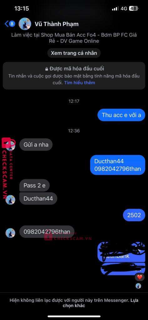 243266496900001 Pham Vu Thanh Nam A Bank bị cảnh báo lừa đảo scam