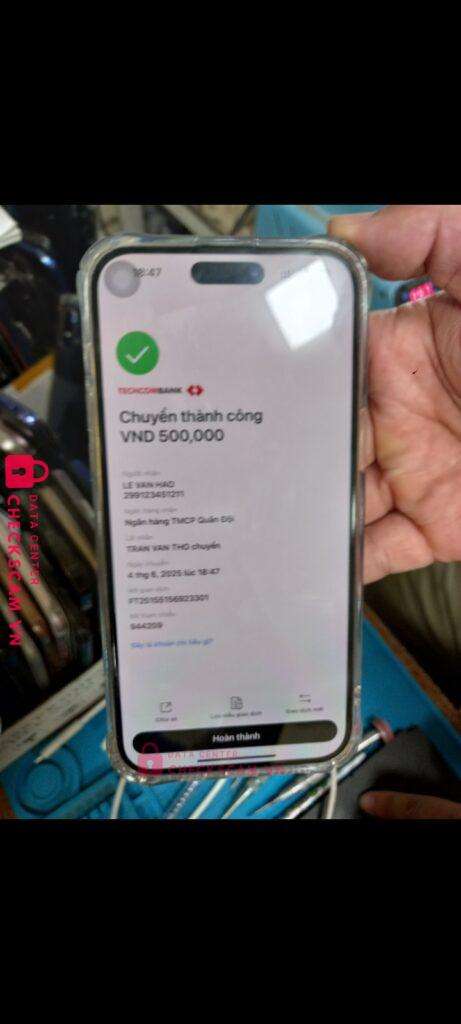 299123451211 Le Van Hao MB bị cảnh báo lừa đảo scam
