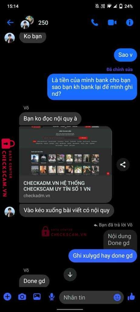 8888999920066 Vo Dang Huy Techcombank bị cảnh báo lừa đảo scam