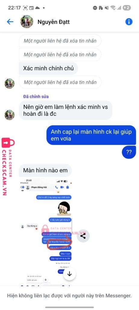 9345536584 Nguyen Quoc Dat VCB bị cảnh báo lừa đảo scam