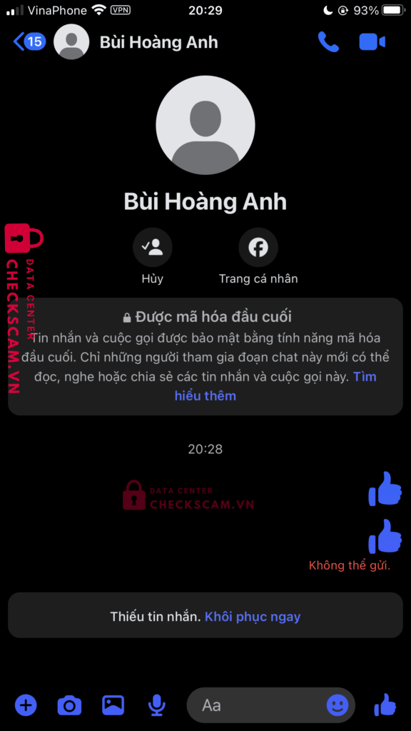 0386907389 Bui Hoang Anh Momo bị cảnh báo lừa đảo scam