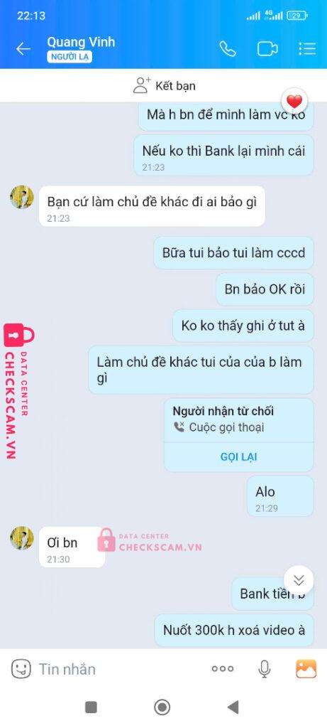 0630142608888 Ta Quang Vinh MB bị cảnh báo lừa đảo scam